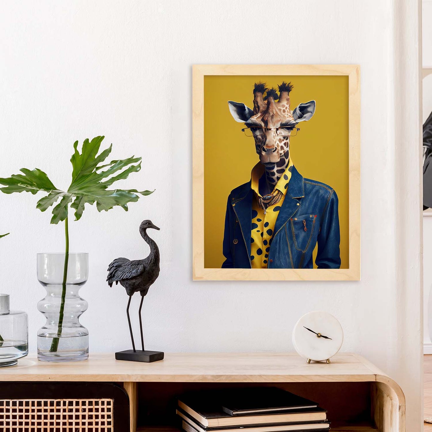 Nacnic una jirafa vestida con ropa humana pequeña Smilej. Estampados de arte de pared estético para el diseño de dormitorio o sala de estar.-Artwork-Nacnic-Nacnic Estudio SL
