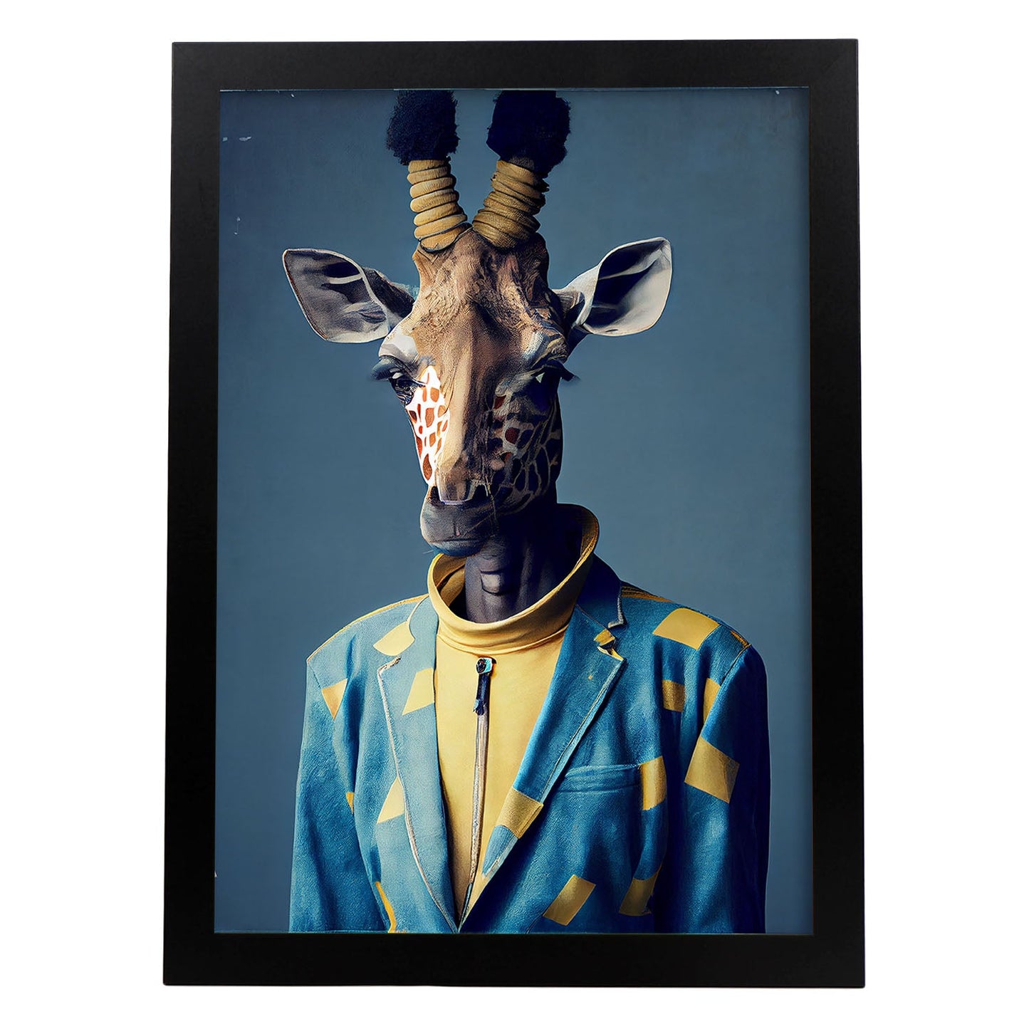 Nacnic Una jirafa vestida con ropa humana. Estampados de arte de pared estético para el diseño de dormitorio o sala de estar.-Artwork-Nacnic-A4-Sin marco-Nacnic Estudio SL