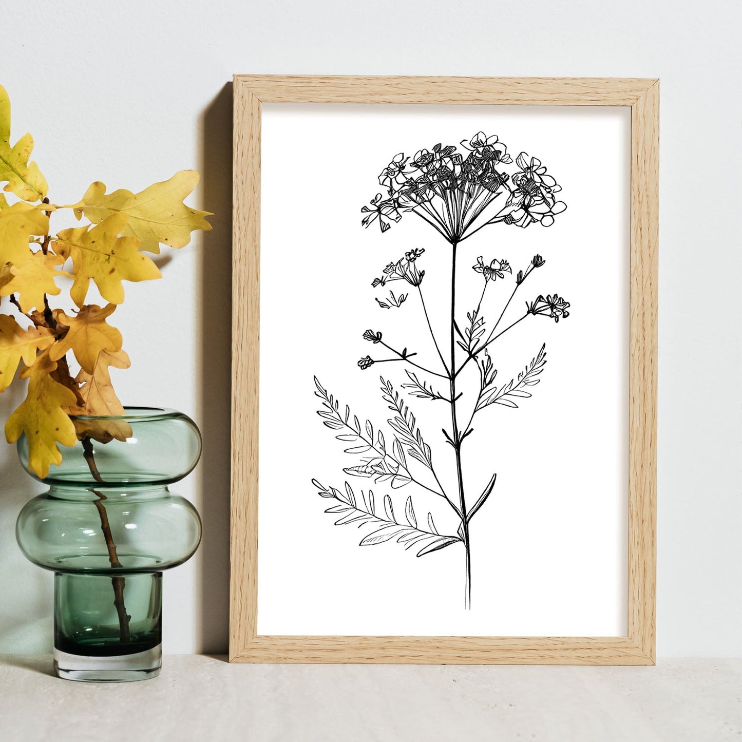 Nacnic Verbena Minimalist Line Art_4. Aesthetic Wall Art Prints for Bedroom or Living Room Design.
