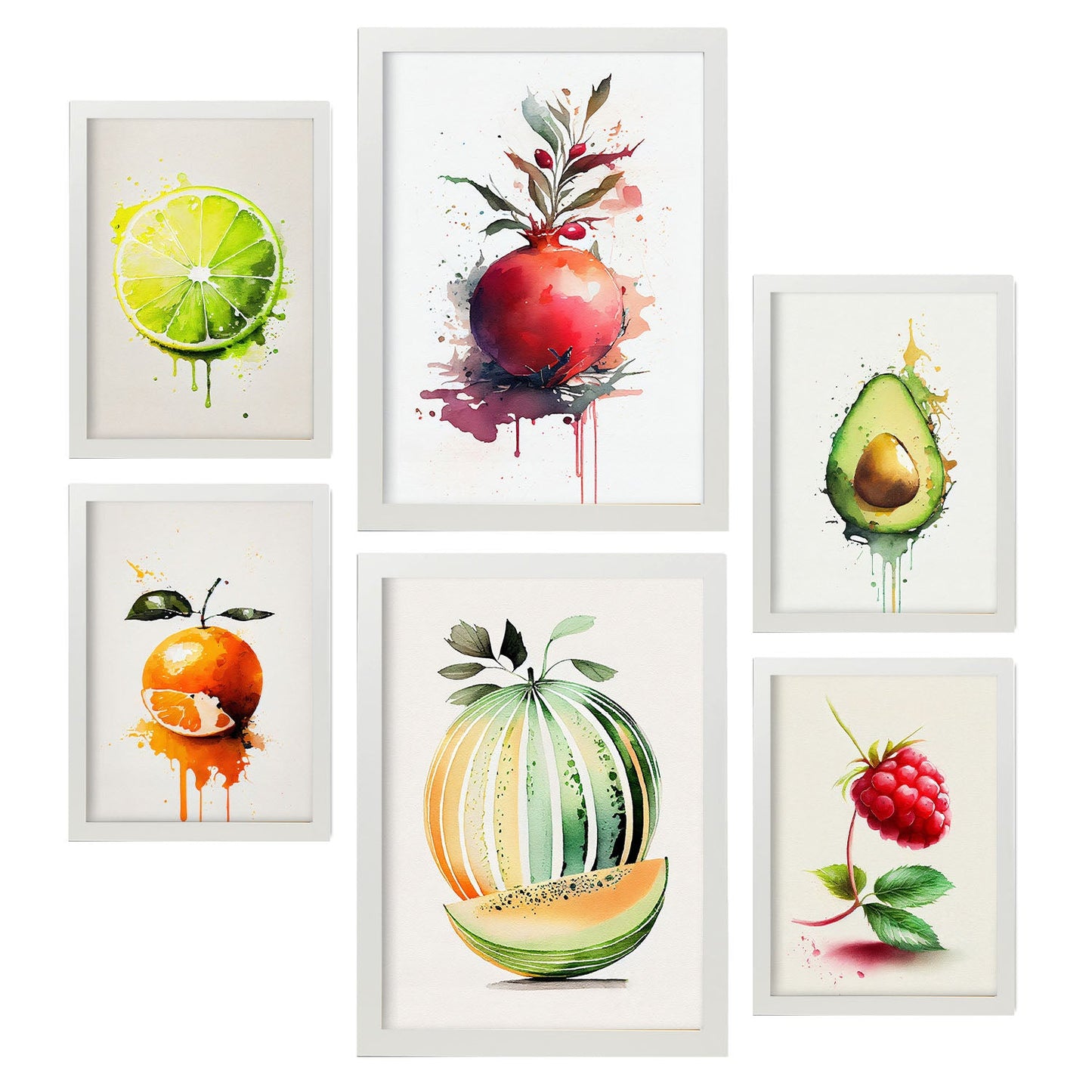 Nacnic Watercolor Fruits Set_03. Aesthetic Wall Art Prints for Bedroom or Living Room Design.