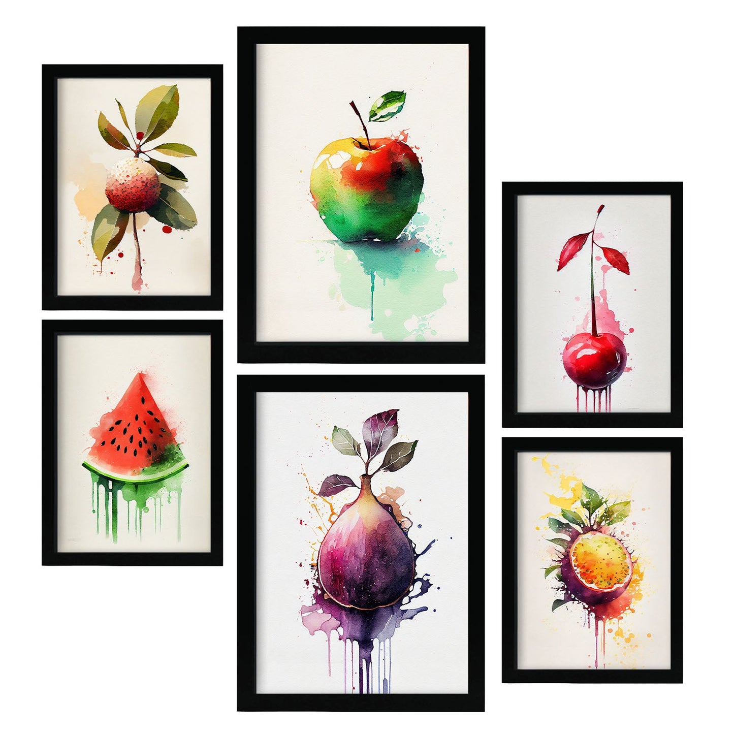 Nacnic Watercolor Fruits Set_05. Aesthetic Wall Art Prints for Bedroom or Living Room Design.