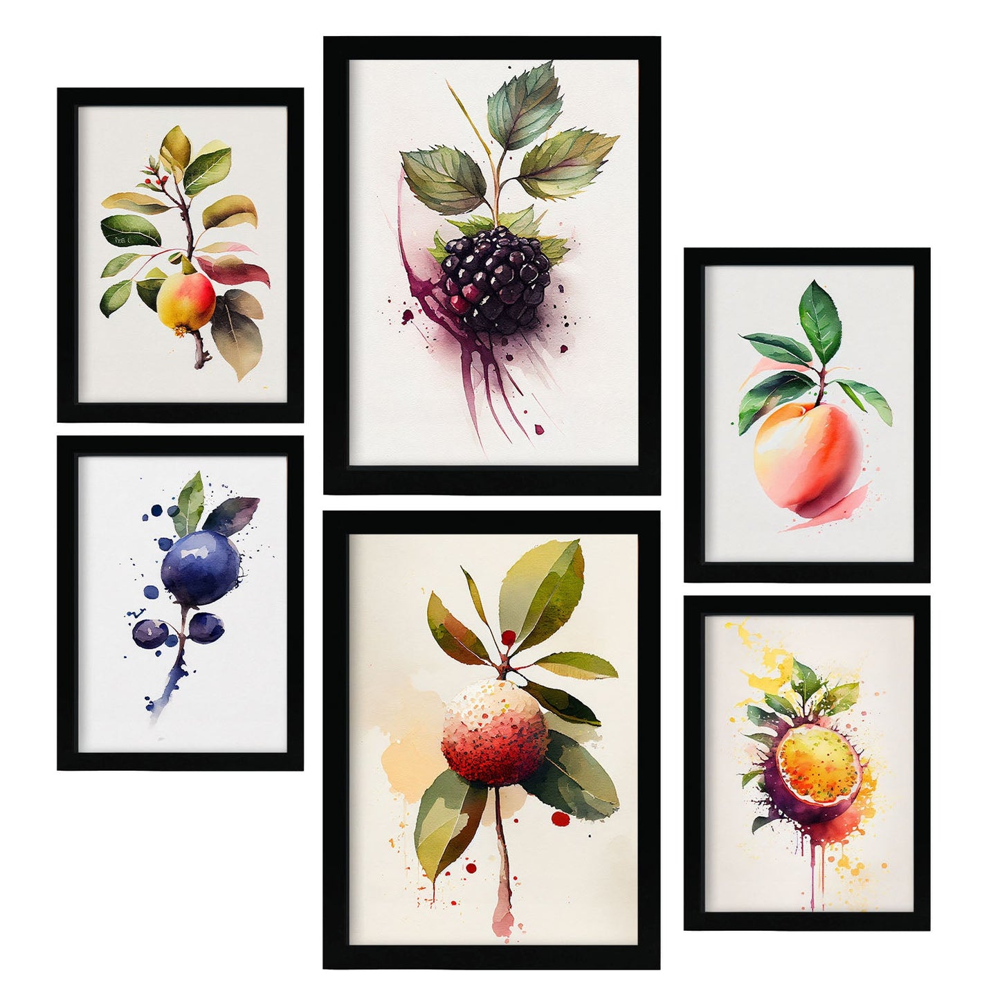 Nacnic Watercolor Fruits Set_09. Aesthetic Wall Art Prints for Bedroom or Living Room Design.