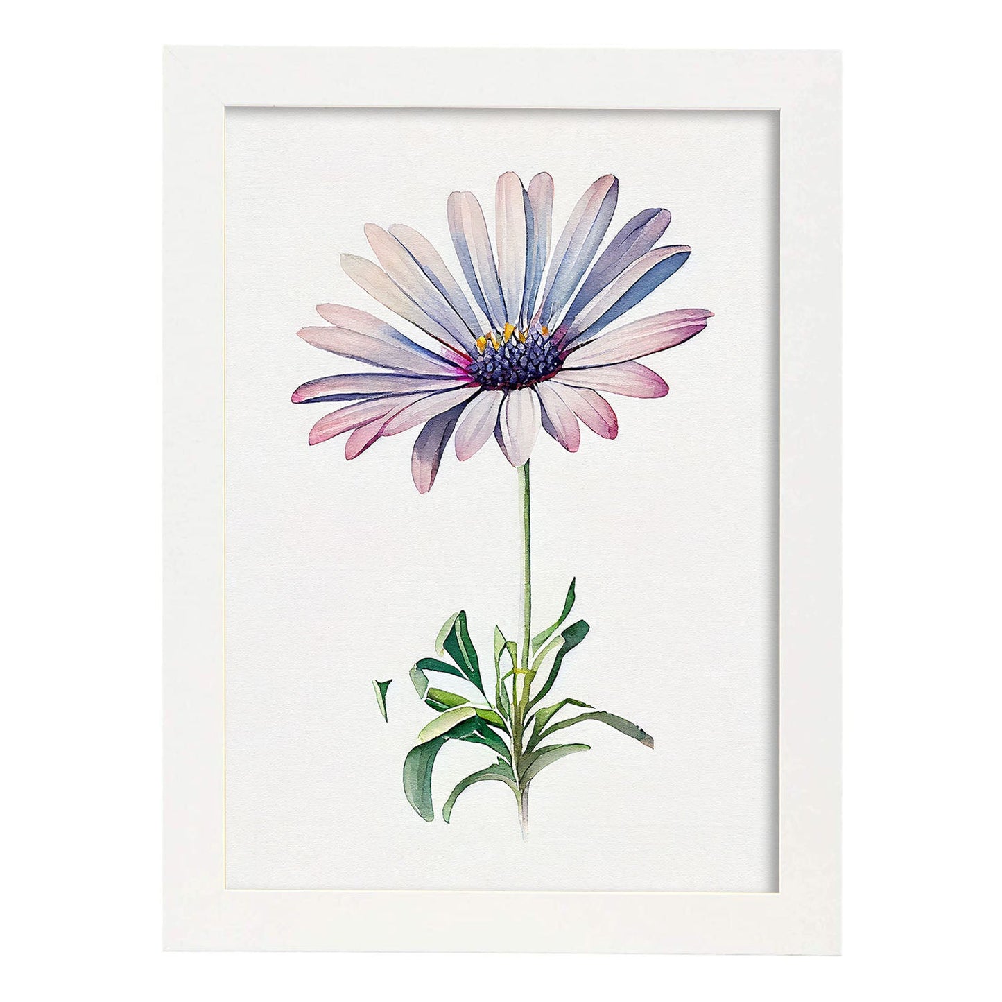 Nacnic watercolor minmal African Daisy_2. Aesthetic Wall Art Prints for Bedroom or Living Room Design.