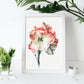 Láminas Nacnic de Amaryllis en acuarela minimalista