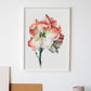 Láminas Nacnic de Amaryllis en acuarela minimalista