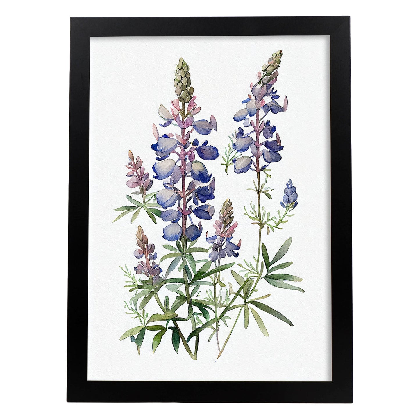 Nacnic watercolor minmal Bluebonnet_2. Aesthetic Wall Art Prints for Bedroom or Living Room Design.