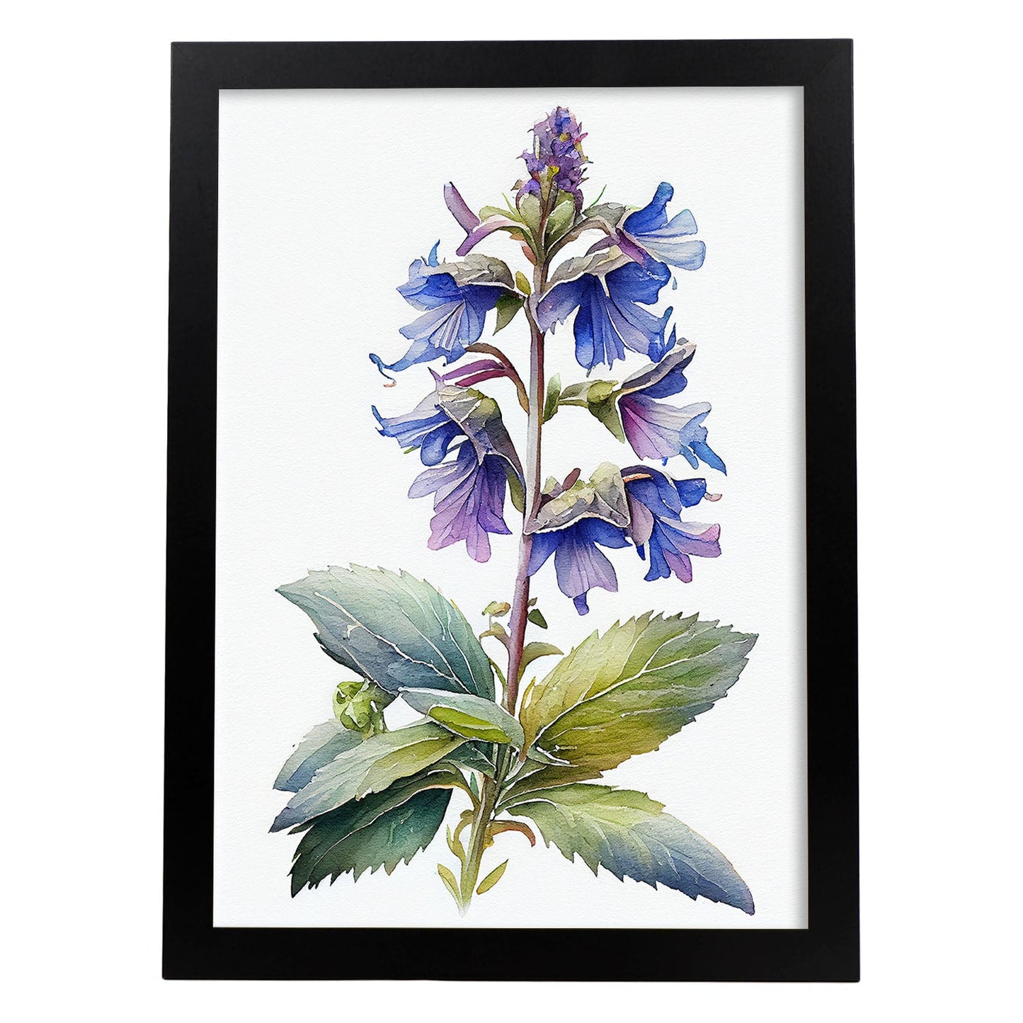 Nacnic watercolor minmal Borage_1. Aesthetic Wall Art Prints for Bedroom or Living Room Design.