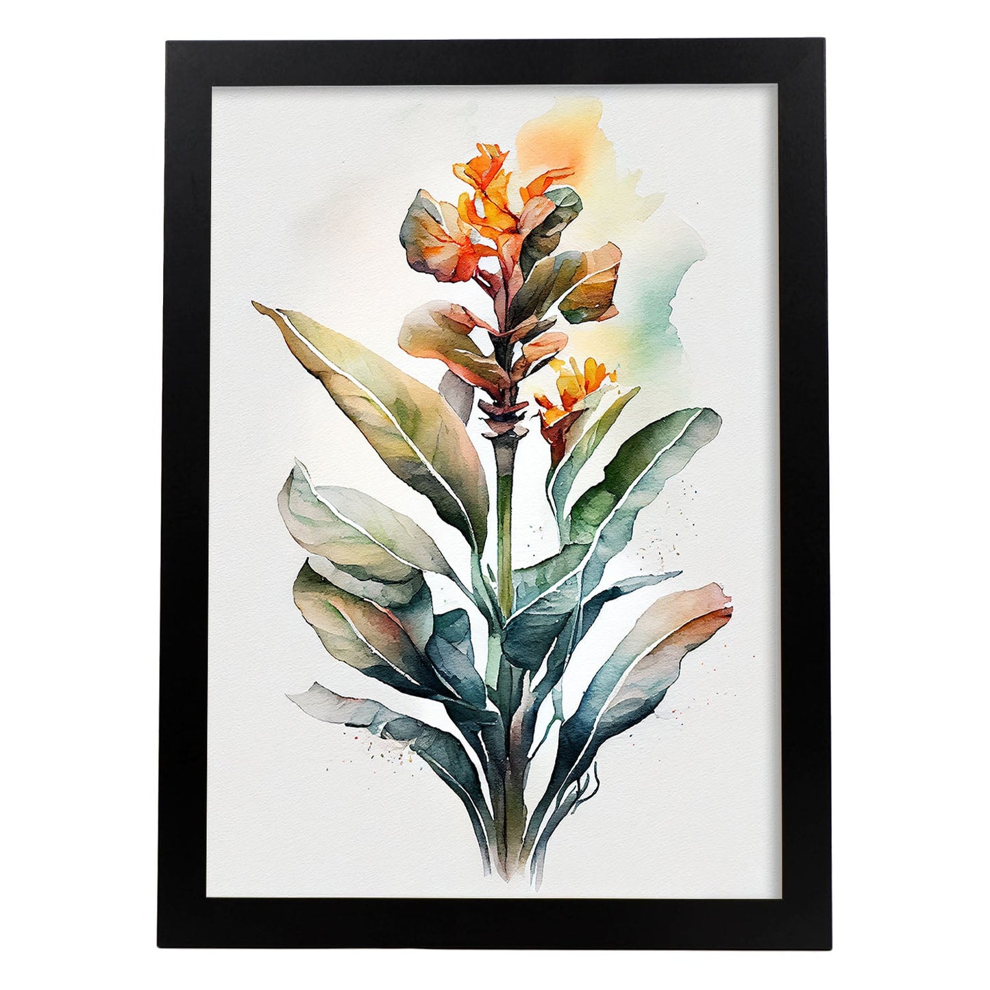 Nacnic watercolor minmal Canna_1. Aesthetic Wall Art Prints for Bedroom or Living Room Design.