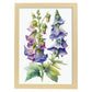 Nacnic watercolor minmal Canterbury Bells_1. Aesthetic Wall Art Prints for Bedroom or Living Room Design.-Artwork-Nacnic-A4-Marco Madera Clara-Nacnic Estudio SL