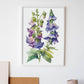 Nacnic watercolor minmal Canterbury Bells_1. Aesthetic Wall Art Prints for Bedroom or Living Room Design.-Artwork-Nacnic-A4-Sin Marco-Nacnic Estudio SL