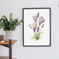 Nacnic watercolor minmal Crocus. Aesthetic Wall Art Prints for Bedroom or Living Room Design.-Artwork-Nacnic-A4-Sin Marco-Nacnic Estudio SL