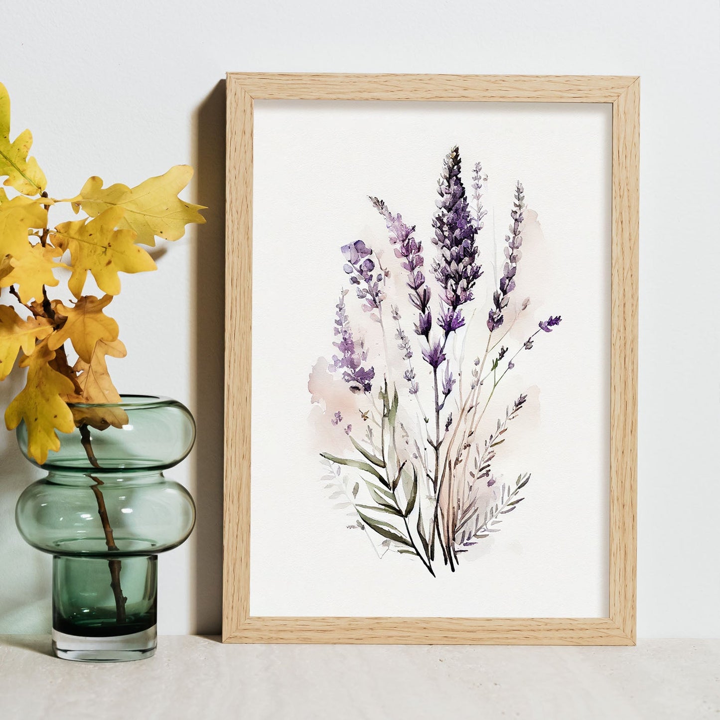 Nacnic watercolor minmal Lavender_1. Aesthetic Wall Art Prints for Bedroom or Living Room Design.