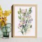 Lámina Nacnic Acuarela Lisianthus Minimalista