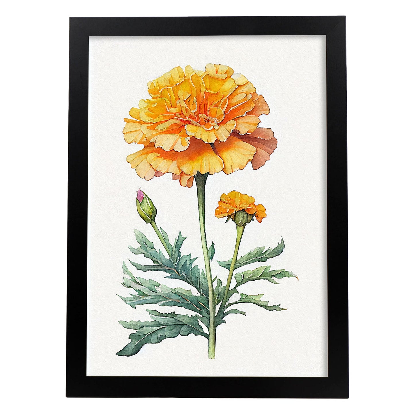 Nacnic watercolor minmal Marigold_3. Aesthetic Wall Art Prints for Bedroom or Living Room Design.