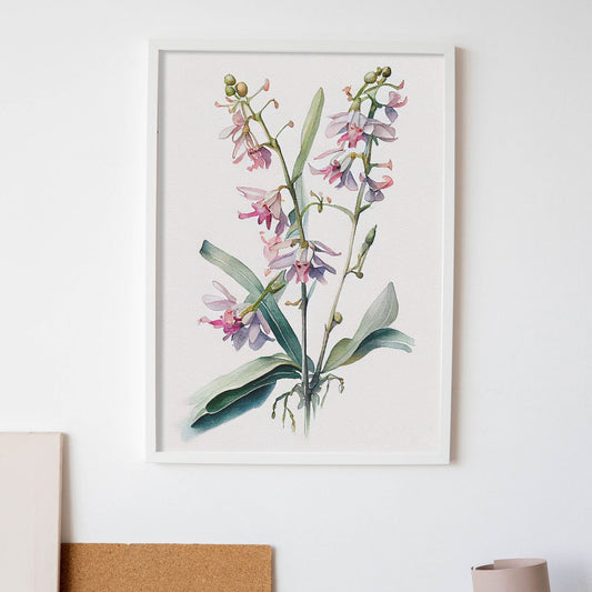 Nacnic watercolor minmal Orchid_1. Aesthetic Wall Art Prints for Bedroom or Living Room Design.-Artwork-Nacnic-A4-Sin Marco-Nacnic Estudio SL