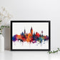 Nacnic watercolor of a skyline of the city of Edinburgh. Aesthetic Wall Art Prints for Bedroom or Living Room Design.-Artwork-Nacnic-A4-Sin Marco-Nacnic Estudio SL