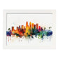 Nacnic watercolor of a skyline of the city of Los Angeles_2. Aesthetic Wall Art Prints for Bedroom or Living Room Design.-Artwork-Nacnic-A4-Marco Blanco-Nacnic Estudio SL