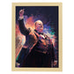 Nacnic Winston Churchill Waving Pixar Style Dynamic Figura. Estampados de arte de pared estético para el diseño de dormitorio o sala de estar.-Artwork-Nacnic-A3-Marco Madera clara-Nacnic Estudio SL