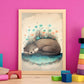 Nácnico abstracto durmiendo esponjoso nutria precisionismo estilo wh. Estampados de arte de pared estético para el diseño de dormitorio o sala de estar.-Artwork-Nacnic-Nacnic Estudio SL