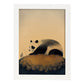 Nácnico abstracto para dormir Fluffy Panda Precisionism Style Wh. Estampados de arte de pared estético para el diseño de dormitorio o sala de estar.-Artwork-Nacnic-A4-Marco Blanco-Nacnic Estudio SL