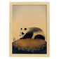Nácnico abstracto para dormir Fluffy Panda Precisionism Style Wh. Estampados de arte de pared estético para el diseño de dormitorio o sala de estar.-Artwork-Nacnic-A4-Marco Madera clara-Nacnic Estudio SL