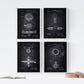 Negro - Pack de 4 Láminas con Patentes de Electricidad. Set de Posters con inventos y Patentes Antiguas.-Artwork-Nacnic-Nacnic Estudio SL