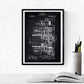 Negro - Pack de 4 Láminas con Patentes de IMPRENTAS. Set de Posters con inventos y Patentes Antiguas.-Artwork-Nacnic-Nacnic Estudio SL