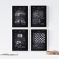 Negro - Pack de 4 Láminas con Patentes de Juegos Infantiles. Set de Posters con inventos y Patentes Antiguas.-Artwork-Nacnic-Nacnic Estudio SL