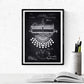 Negro - Pack de 4 Láminas con Patentes de Máquinas de Escribir. Set de Posters con inventos y Patentes Antiguas.-Artwork-Nacnic-Nacnic Estudio SL