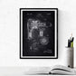 Negro - Pack de 4 Láminas con Patentes de Peluquería. Set de Posters con inventos y Patentes Antiguas.-Artwork-Nacnic-Nacnic Estudio SL