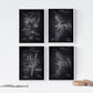 Negro - Pack de 4 Láminas con Patentes de PLANEADORES. Set de Posters con inventos y Patentes Antiguas.-Artwork-Nacnic-Nacnic Estudio SL