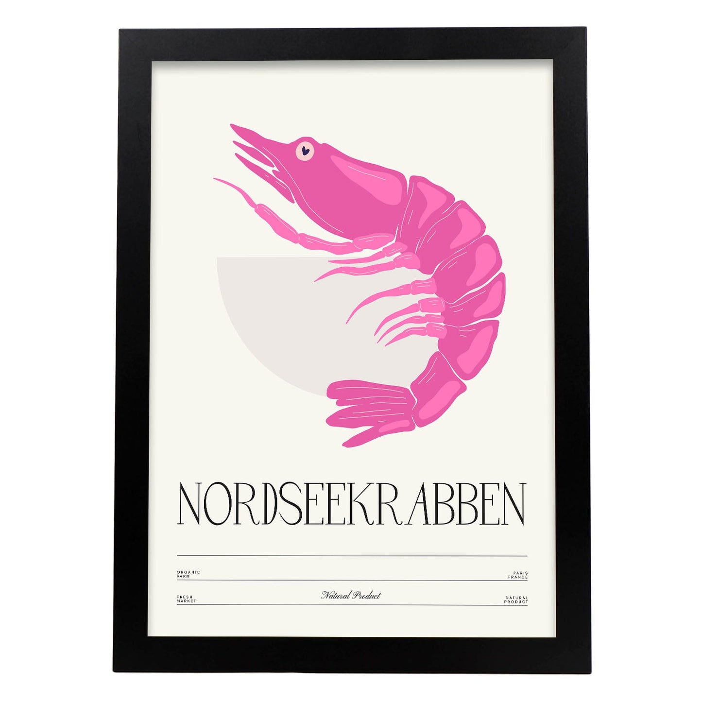 North Sea Shrimp-Artwork-Nacnic-A3-Sin marco-Nacnic Estudio SL