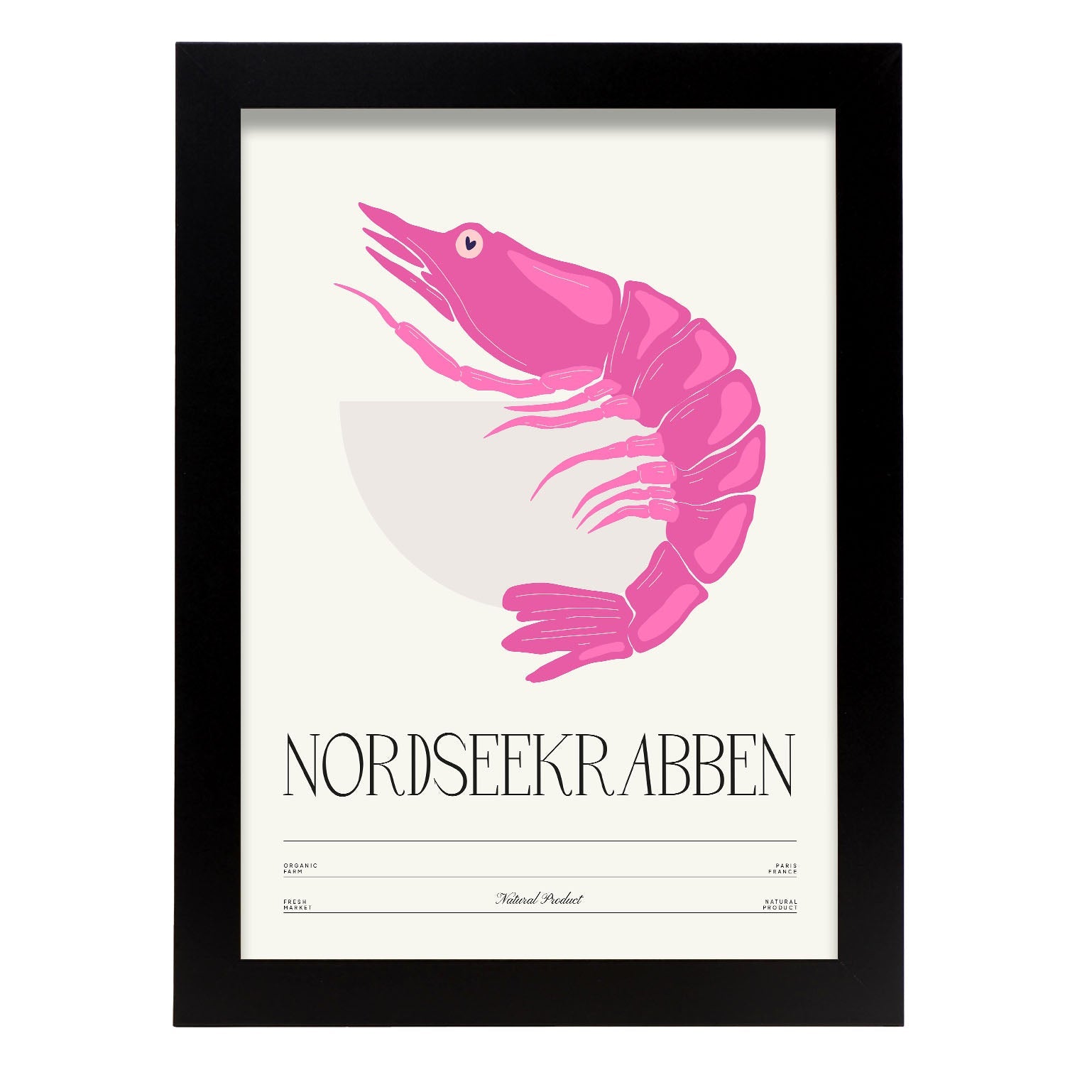 North Sea Shrimp-Artwork-Nacnic-A4-Sin marco-Nacnic Estudio SL