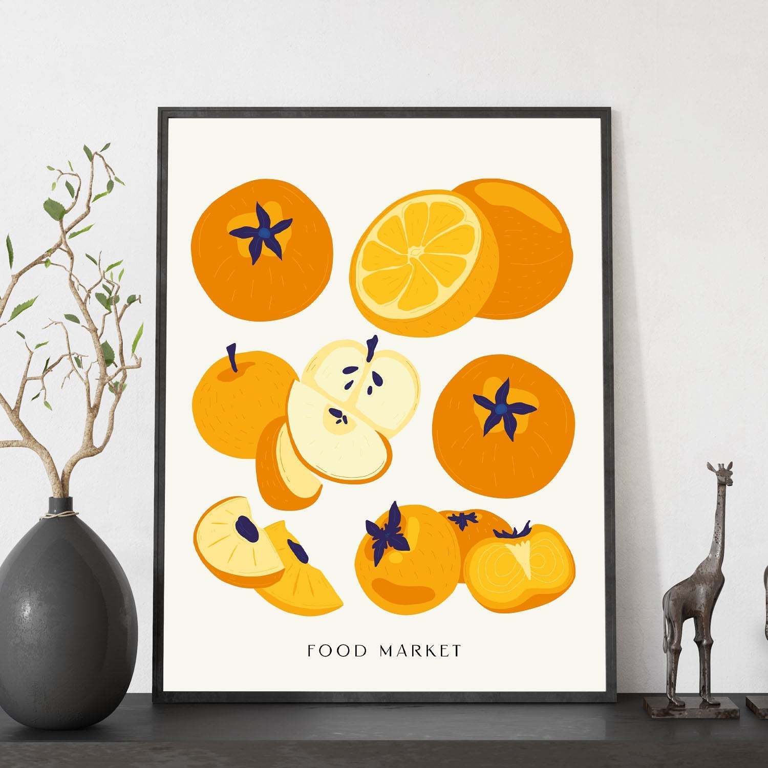 Orange Colored Fruits-Artwork-Nacnic-Nacnic Estudio SL