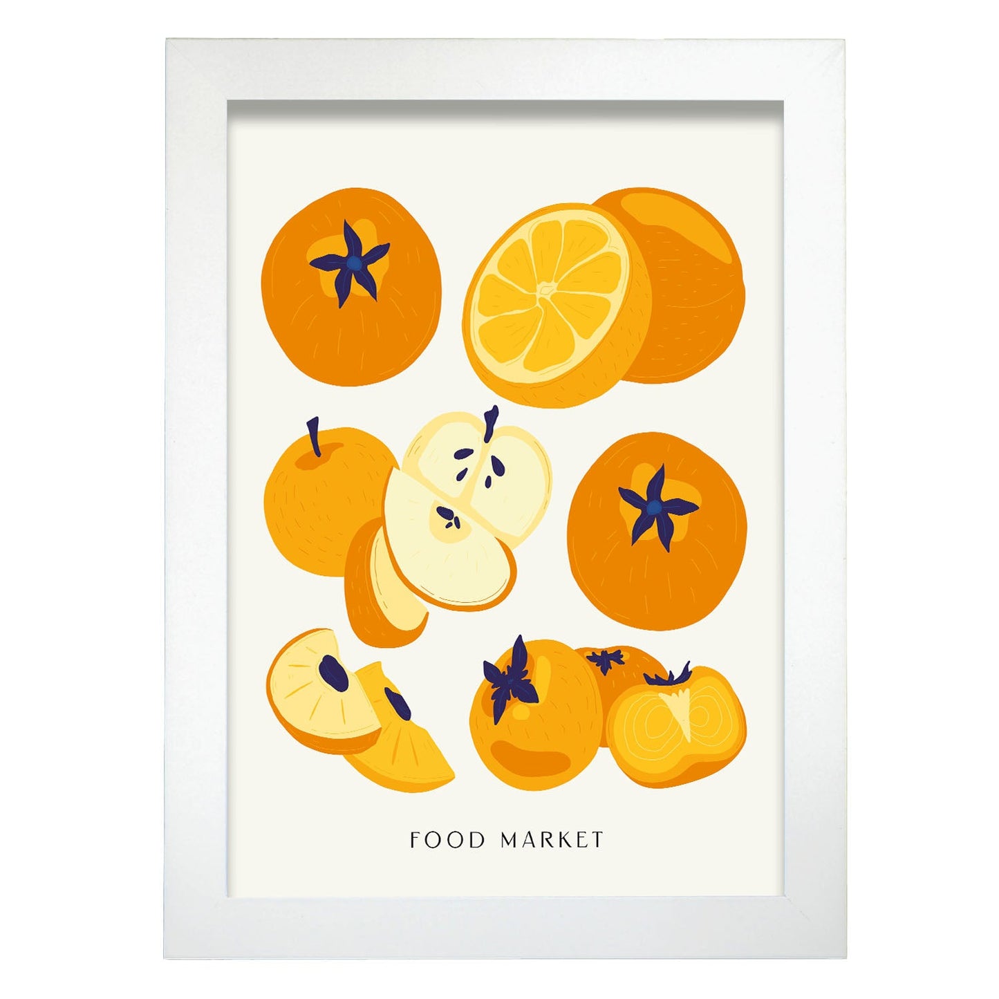 Orange Colored Fruits-Artwork-Nacnic-A4-Marco Blanco-Nacnic Estudio SL