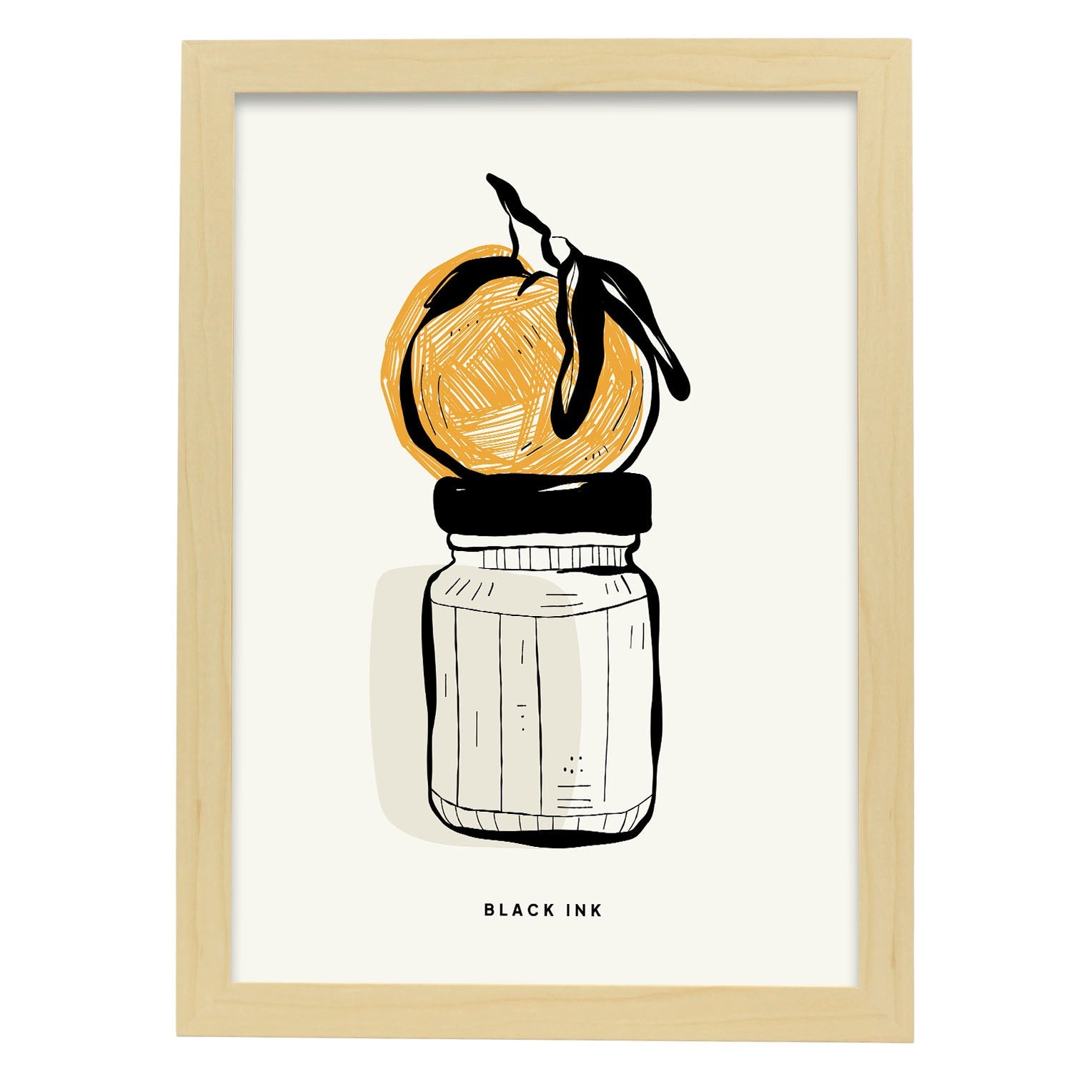 Orange Marmalade-Artwork-Nacnic-A3-Marco Madera clara-Nacnic Estudio SL
