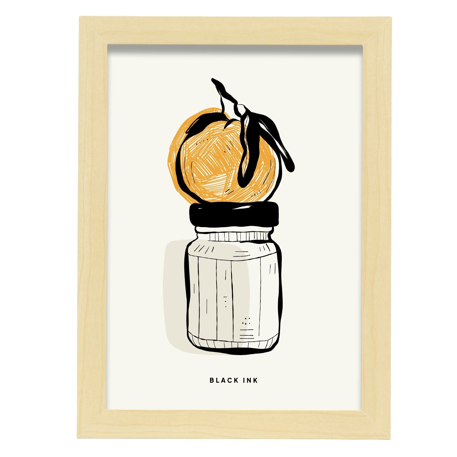 Orange Marmalade-Artwork-Nacnic-A4-Marco Madera clara-Nacnic Estudio SL