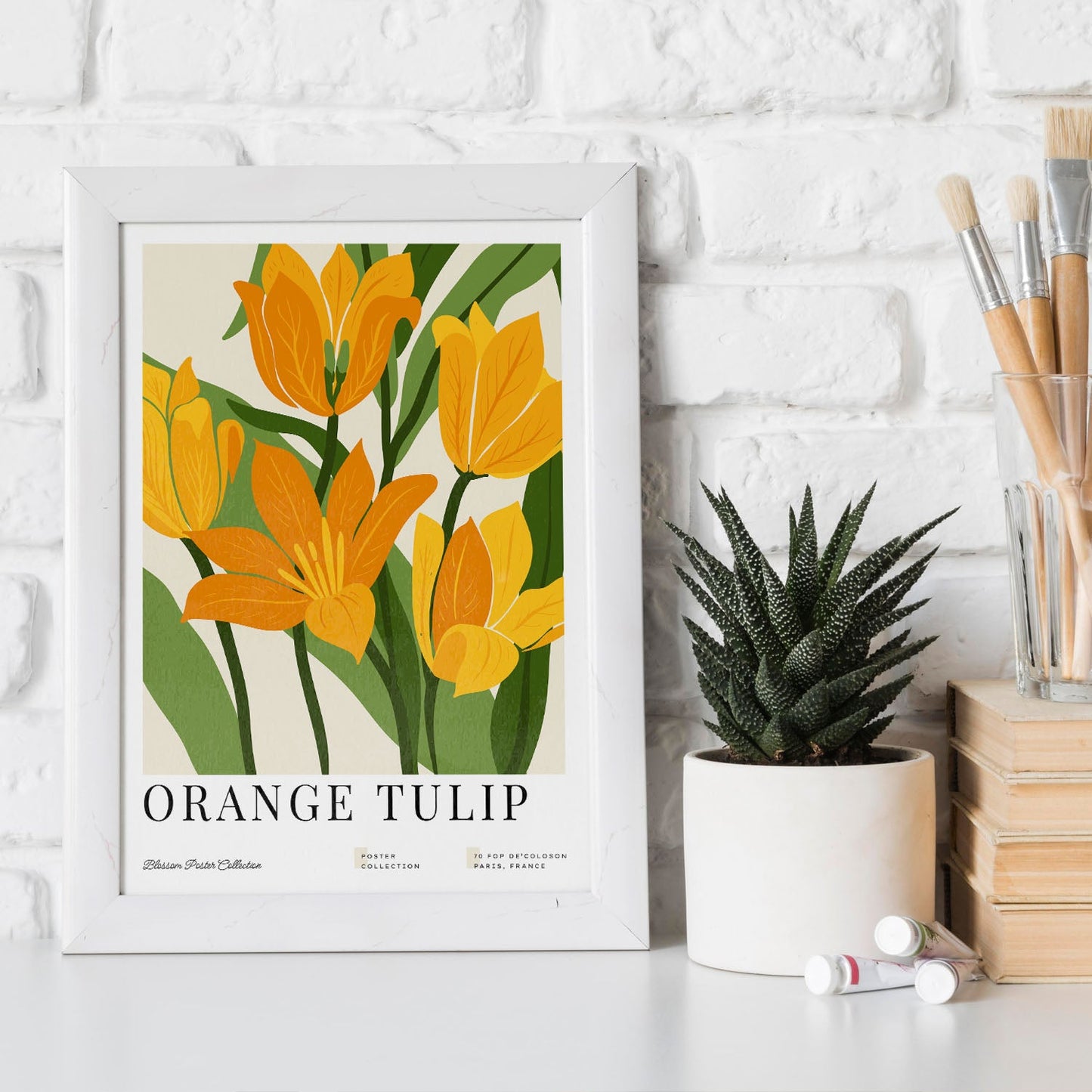 Orange Tulip-Artwork-Nacnic-Nacnic Estudio SL