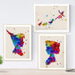 Pack de 3 láminas en estilo acuarela. Carteles con imágenes de Peter Pan, Campanilla y sus amigos. Decoración infantil..-Artwork-Nacnic-Nacnic Estudio SL