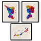 Pack de 3 láminas en estilo acuarela. Carteles con imágenes de Peter Pan, Campanilla y sus amigos. Decoración infantil..-Artwork-Nacnic-Nacnic Estudio SL