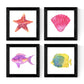Pack de 4 láminas de Animales Marinos.-Artwork-Nacnic-Nacnic Estudio SL