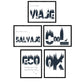 Pack de Cinco Posters con Mensajes positivos. Salvaje, Cool, Viaje, Eco, Ok.-Artwork-Nacnic-Nacnic Estudio SL
