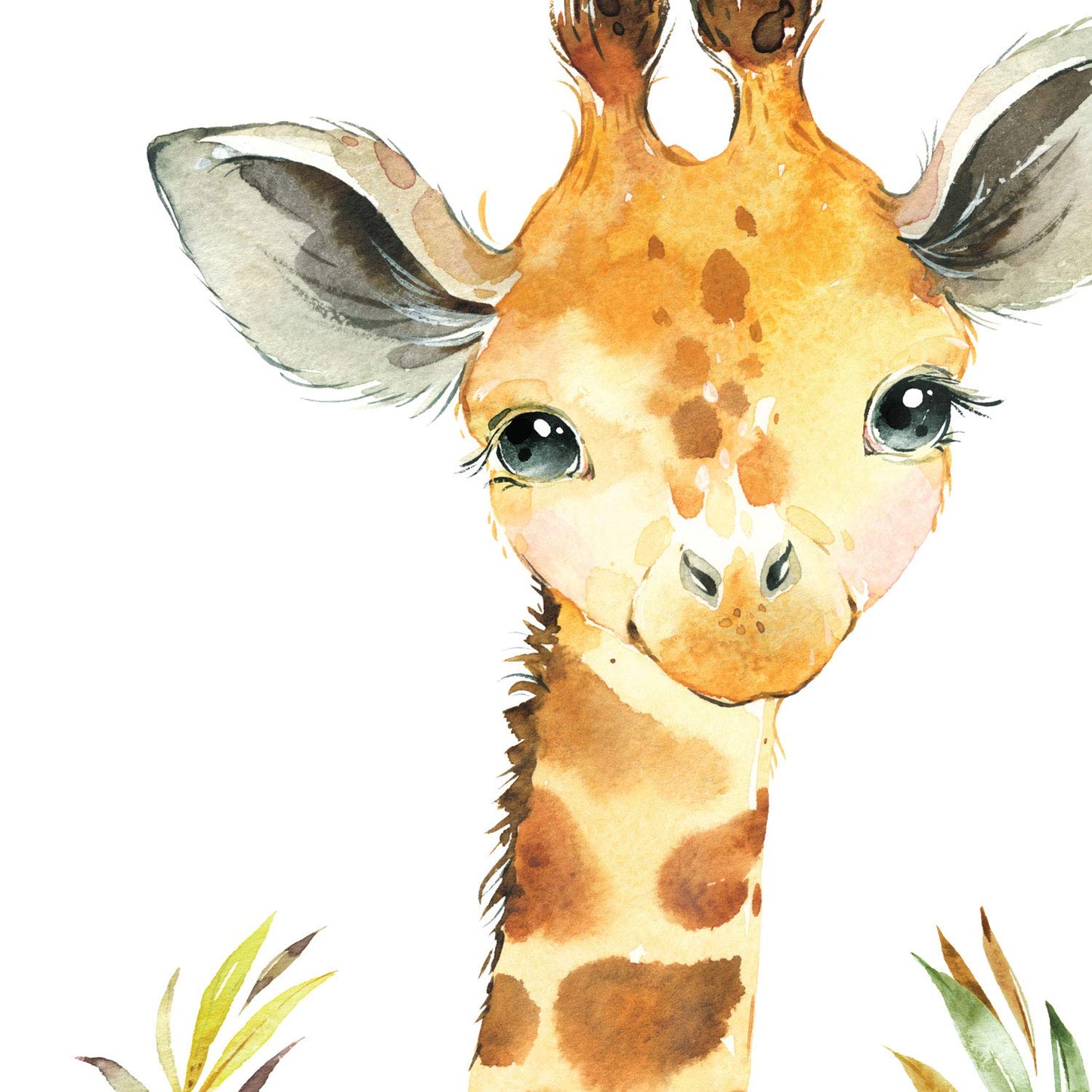 Pack de cuatro láminas con ilustraciones de animales. Girafa hipopotamo suricatas y leon.-Artwork-Nacnic-Nacnic Estudio SL