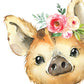 Pack de cuatro láminas con ilustraciones de animales. Hiena mofeta zorro y ciervo.-Artwork-Nacnic-Nacnic Estudio SL