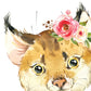 Pack de cuatro láminas con ilustraciones de animales. Leopardo pato vaca y caballo.-Artwork-Nacnic-Nacnic Estudio SL