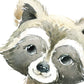 Pack de cuatro láminas con ilustraciones de animales. Mapache ciervo mofeta y zorro.-Artwork-Nacnic-Nacnic Estudio SL