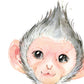 Pack de cuatro láminas con ilustraciones de animales. Mono leon hipopotamo y cabra.-Artwork-Nacnic-Nacnic Estudio SL