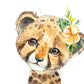 Pack de cuatro láminas con ilustraciones de animales. Tigre hipopotamo elefante y cebra.-Artwork-Nacnic-Nacnic Estudio SL