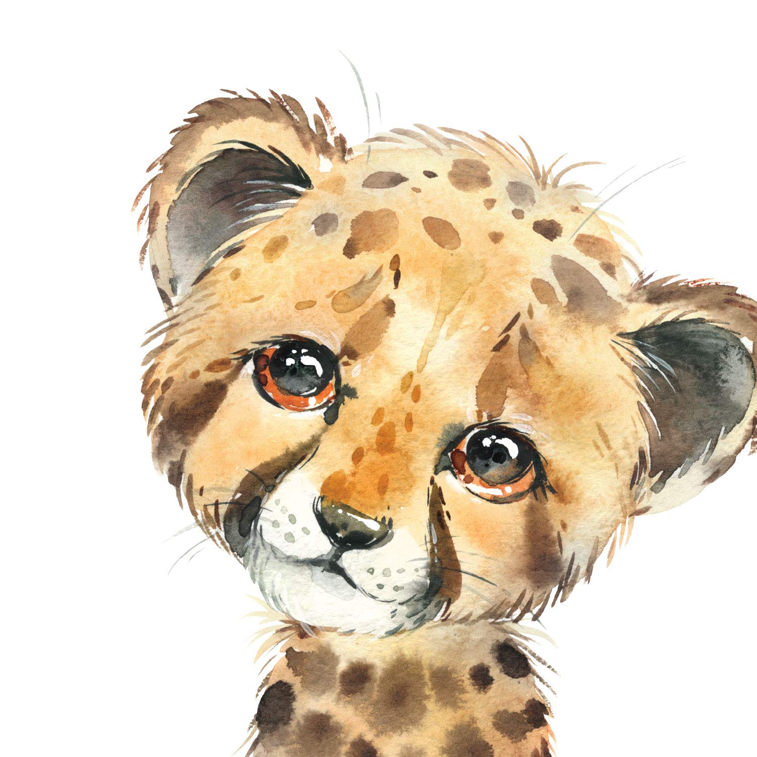 Pack de cuatro láminas con ilustraciones de animales. Tigre rinoceronte girafa y suricata.-Artwork-Nacnic-Nacnic Estudio SL