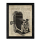 Pack de Cuatro láminas Vintage Camara de Fotos, máquina de Escribir, telefono y televisión con definiciones fotografía, emociones, Amistad y comunicacion 250 Gr-Artwork-Nacnic-Nacnic Estudio SL